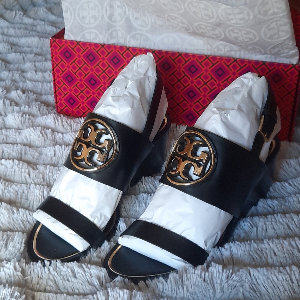 Tory Burch Metal Miller 65mm wedge sandals